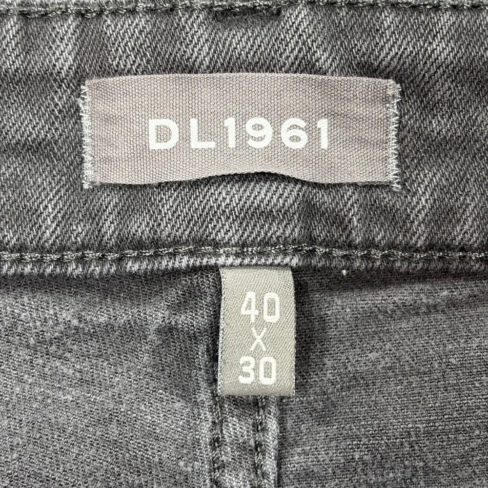 DL1961 Jeans Mens 40 Charcoal Avery Modern Straight Leg Stretch Denim Pants